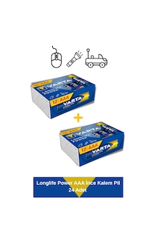 Longlife Power Aaa İnce Kalem Pil 24 Adet Longlife Power Aaa İnce Kalem Pil 24 Adet