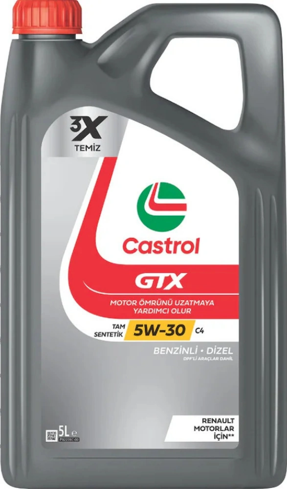 Castrol Gtx 5W-30 C4 Tam Sentetik Motor Yağı Castrol Gtx 5W-30 C4 Tam Sentetik Motor Yağı