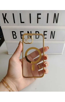 Apple Uyumlu iPhone 13 / 14 Magsafe Kılıf Modeli Altın Apple Uyumlu iPhone 13 / 14 Magsafe Kılıf Modeli Altın