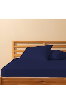 %100 Pamuklu Tek Kişilik Lastikli Çarşaf 120x200+30 50x70 Yastık Kılıfı 1 Adet Lacivert %100 Pamuklu Tek Kişilik Lastikli Çarşaf 120x200+30 50x70 Yastık Kılıfı 1 Adet Lacivert