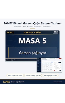 Sanec Monitörlü Garson Çağrı Sistemi 19" Hdmı Ekranlı Set Sanec Monitörlü Garson Çağrı Sistemi 19" Hdmı Ekranlı Set