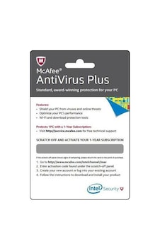 Intel Mcafee Antivirus Plus Aktivasyon Kartı 1Yıl (Türkçe) Intel Mcafee Antivirus Plus Aktivasyon Kartı 1Yıl (Türkçe)