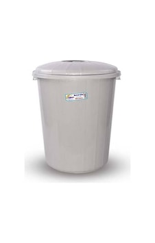 50 Litre Battal Boy Çöp Kovası (Gri) Gri