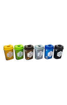 Sağlam Plastik Sıfır Atık Kutusu - Geri Dönüşüm Kutusu 6'lı Set 60 Lt Diğer Sağlam Plastik Sıfır Atık Kutusu - Geri Dönüşüm Kutusu 6'lı Set 60 Lt Diğer