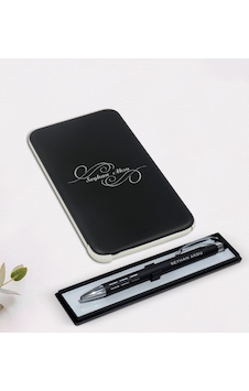 Kişiye Özel Isimli Siyah Kalem Ve 5.000 Mah Powerbank Seti (458906596)