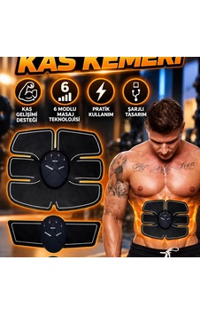 Sixpad Elektronik Kas Geliştirme Kemeri Seti Göbek Ve Kol Pedli, 6 Modlu