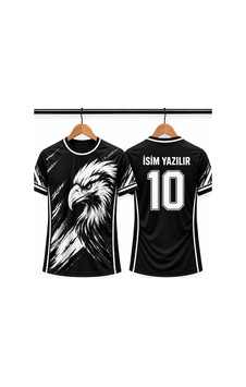 Sonvadi İsim Yazılır Yetişkin Futbol Forması Kartal Dijital Baskı Özel Tasarım Forma Siyah Siyah Sonvadi İsim Yazılır Yetişkin Futbol Forması Kartal Dijital Baskı Özel Tasarım Forma Siyah Siyah