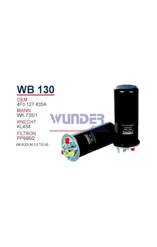 WUNDER WB130 Mazot Filtresi A6 04- 2.7 TDI 3.0 TDI WUNDER WB130 Mazot Filtresi A6 04- 2.7 TDI 3.0 TDI
