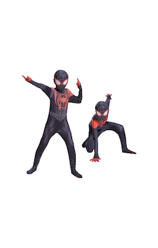 Cadılar Bayramı Miles Morales Kostüm Erkek Çocuk Kostüm Siyah