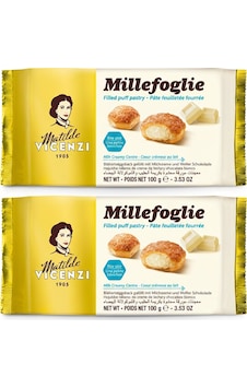 Matilde Vicenzi Millefoglie Süt Kreması Ve Beyaz Çikolata Dolgulu Milföy Tatlı 100 G 2 Adet Matilde Vicenzi Millefoglie Süt Kreması Ve Beyaz Çikolata Dolgulu Milföy Tatlı 100 G 2 Adet