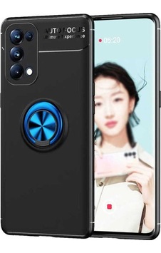 Oppo Reno 5 Pro 5g Kılıf Zore Ravel Silikon Kapak Siyah-Mavi Oppo Reno 5 Pro 5g Kılıf Zore Ravel Silikon Kapak Siyah-Mavi