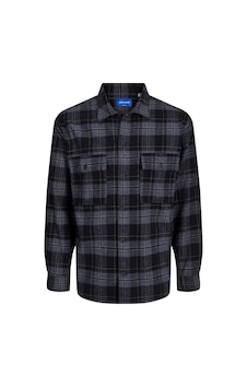 Jack & Jones Ekose Desenli Göğüs Cepli Gömlek - Blafri 12245681 Black Siyah Jack & Jones Ekose Desenli Göğüs Cepli Gömlek - Blafri 12245681 Black Siyah