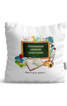 Kişiye Özel Öğretmenler Gününüz Kutlu Olsun Saten Yastık - 7 Kişiye Özel Öğretmenler Gününüz Kutlu Olsun Saten Yastık - 7