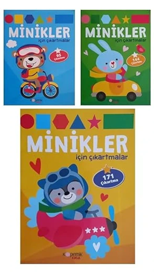 Minikler İçin Çıkartma Kitapları 3 Kitap Minikler İçin Çıkartma Kitapları 3 Kitap