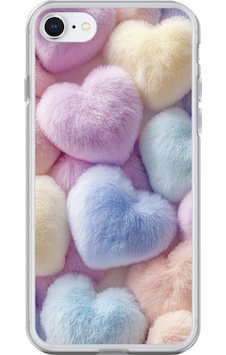 Apple Uyumlu iPhone 6s Plus Şeffaf Kılıf Peluş Tasarımlı
