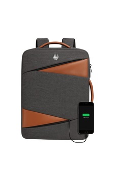 Watchofroyal Smartpack Duo Usb & Type-c Girişli Laptop El Ve Sırt Çantası Gri Watchofroyal Smartpack Duo Usb & Type-c Girişli Laptop El Ve Sırt Çantası Gri