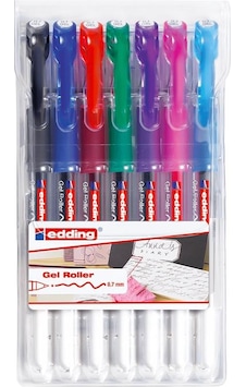 Edding Jel Roller Kalem 7li Set 07mm Metalik Renkler 2185 Çok Renkli Edding Jel Roller Kalem 7li Set 07mm Metalik Renkler 2185 Çok Renkli
