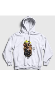 Presmono Unisex Crown The Notorious Bıg Kapüşonlu Sweatshirt Beyaz Presmono Unisex Crown The Notorious Bıg Kapüşonlu Sweatshirt Beyaz