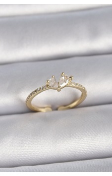 Pirinç Gold Renk Ayarlanabilir Zirkon Taşlı Kalp Model Kadın Yüzük Diğer 14564641 Pirinç Gold Renk Ayarlanabilir Zirkon Taşlı Kalp Model Kadın Yüzük Diğer 14564641