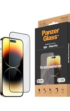 PanzerGlass™ Clear Glass Ekran Koruyucu Apple Uyumlu iPhone 14 Pro için - Tam ekran korumalı PanzerGlass™ Clear Glass Ekran Koruyucu Apple Uyumlu iPhone 14 Pro için - Tam ekran korumalı