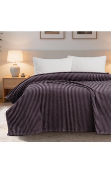 Maxstyle Çizgili Vizon Tek Kişilik Polar Battaniye Mürdüm 150x220 Cm Renkli Maxstyle Çizgili Vizon Tek Kişilik Polar Battaniye Mürdüm 150x220 Cm Renkli