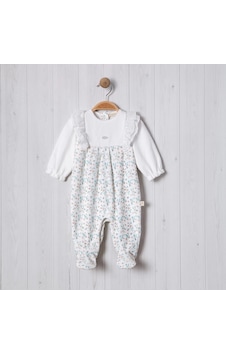 Lamato Baby Çiçek Baskılı Fırfırlı Bebe Kız Tulum SOMON Lamato Baby Çiçek Baskılı Fırfırlı Bebe Kız Tulum SOMON