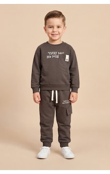 Ahengim Erkek Çocuk Pamuklu Baskılı 2 Li Takım Sweatshirt Eşofman Altı 1-4 Yaş Ak122 Kahverengi Ahengim Erkek Çocuk Pamuklu Baskılı 2 Li Takım Sweatshirt Eşofman Altı 1-4 Yaş Ak122 Kahverengi