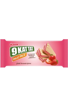 Ülker 9 Kat Tat İnce Çilekli 114 Gr X16 Adet Ülker 9 Kat Tat İnce Çilekli 114 Gr X16 Adet