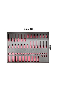 Dorf 55 Parça Lokma Seti Havalı Yıldız Torx Boş Eva Seti 55,5cm X 41cm Dorf 55 Parça Lokma Seti Havalı Yıldız Torx Boş Eva Seti 55,5cm X 41cm