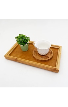 Deconox Bambu Dikdörgen Servis Tepsisi Küçük Boy Tepsi 25cm 15cm 2.6cm Sku: Zeus8690010560278