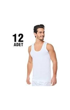 12 Li Seher Erkek Penye Klasik Askılı Beyaz Atlet %100 Pamuk Beyaz 12 Li Seher Erkek Penye Klasik Askılı Beyaz Atlet %100 Pamuk Beyaz