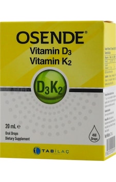Osende Vitamin D3 K2 Takviye Edici Gıda 20 Ml Osende Vitamin D3 K2 Takviye Edici Gıda 20 Ml