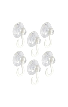 Askılı Vantuz Öpücük 4 Cm - 6 Adet Büyük Kancalı Cam Vantuzu Şeffaf Askılı Vantuz Öpücük 4 Cm - 6 Adet Büyük Kancalı Cam Vantuzu Şeffaf