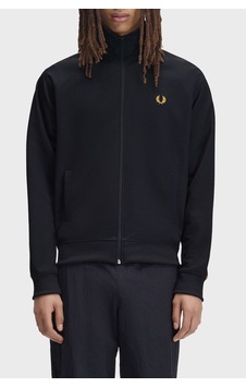 Fred Perry Kontrast Şeritli Logolu Dik Yaka Fermuarlı Sweat Erkek Sweat J5557 248 Lacivert