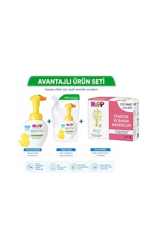 Hipp Babysanft Hassas Bakım Avantajlı Set Yıkama Köpüğü + Refill + 3x56 Islak Mendil 3'lü Set