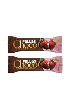 Çikolata Kaplı Meyve Bar Çilek 35gr X2 Çikolata Kaplı Meyve Bar Çilek 35gr X2