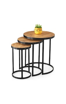 Sedef Modern Tarz Zigon Sehpa 3'lü Yuvarlak 001 Sedef Modern Tarz Zigon Sehpa 3'lü Yuvarlak 001