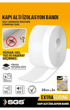 Sgs1243 Kapı Altı İzolasyon Bandı 35 Mm 3 Mt Yüksek Yapışma Gücü