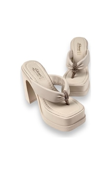 Kadın Salda Bej Parmak Arası Platform Terlik 15 Cm 1030 001 Kadın Salda Bej Parmak Arası Platform Terlik 15 Cm 1030 001