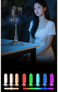 102cm Rgb Takçıkar Işık Akıllı Tripod Gimbal Hareketli Kumandalı Video Selfie Tripod Telefon Tutucu 102cm Rgb Takçıkar Işık Akıllı Tripod Gimbal Hareketli Kumandalı Video Selfie Tripod Telefon Tutucu