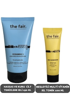 The Fair Hassas ve Kuru Ciltler için Temizleme Jeli 150 ML + Besleyici Multi Vitamin Jel Tonik 100 ML The Fair Hassas ve Kuru Ciltler için Temizleme Jeli 150 ML + Besleyici Multi Vitamin Jel Tonik 100 ML
