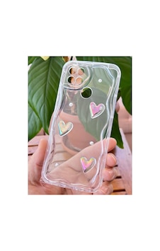 Fibaks Oppo A15/a15s Uyumlu Kılıf 3d Kalpli İnci Tasarımlı Desenli Kamera Korumalı Şeffaf Silikon Kapak Fibaks Oppo A15/a15s Uyumlu Kılıf 3d Kalpli İnci Tasarımlı Desenli Kamera Korumalı Şeffaf Silikon Kapak