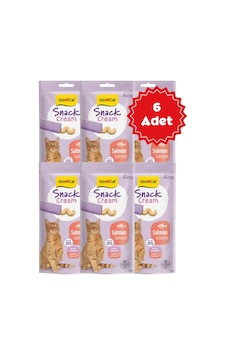 Gimcat Snack Cream Somonlu Kedi Ödülü 6x15gr 6 Adet Gimcat Snack Cream Somonlu Kedi Ödülü 6x15gr 6 Adet