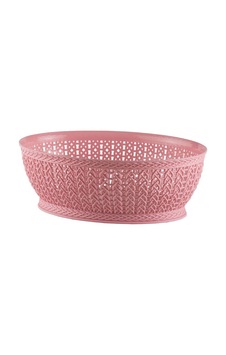 Oval Örgü Sepet 3,5 Lt Pembe Oval Örgü Sepet 3,5 Lt Pembe