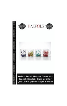 Delux Serisi Mutfak Gereçleri İçecek Bardağı Cam Ürünler Çift Camlı Çiçekli Kupa Bardak Diğer Delux Serisi Mutfak Gereçleri İçecek Bardağı Cam Ürünler Çift Camlı Çiçekli Kupa Bardak Diğer