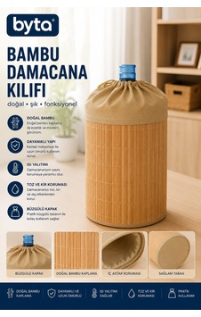 Bambu Damacana Kılıfı Büzgülü Bez Kapaklı Dekoratif Su Damacanası Kılıfı Toz Korumalı Kahverengi Bambu Damacana Kılıfı Büzgülü Bez Kapaklı Dekoratif Su Damacanası Kılıfı Toz Korumalı Kahverengi