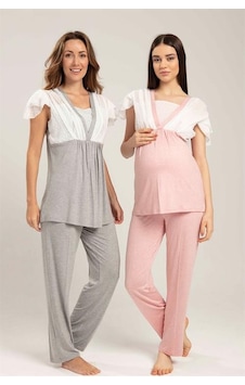 Bone Club 5214 Pudra Hamile Lohusa Pijama Tk Bone Club 5214 Pudra Hamile Lohusa Pijama Tk