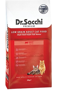 Dr. Sacchi Premium Sığır Etli Düşük Tahıllı Yetişkin Kedi Maması 10 KG Dr. Sacchi Premium Sığır Etli Düşük Tahıllı Yetişkin Kedi Maması 10 KG
