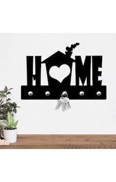 Home Anahtarlık Askılık Dekoratif Home Anahtarlık Siyah