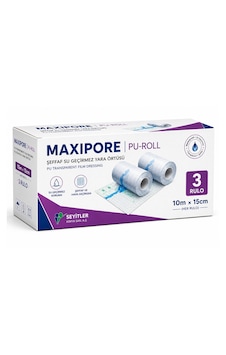 Maxıpore Pu-roll Şeffaf Su Geçirmez Yara Örtüsü 10m 15cm 3 Rulo Maxıpore Pu-roll Şeffaf Su Geçirmez Yara Örtüsü 10m 15cm 3 Rulo